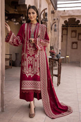 Palaash by Johra Unstitched 3 Piece Embroidered Leather Peach Collection'2022-JH-444