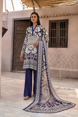 Desire by Johra Unstitched 3 Piece Digital Printed Leather Peach Collection'2022-JH-63
