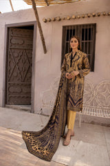 Desire by Johra Unstitched 3 Piece Digital Printed Leather Peach Collection'2022-JH-64
