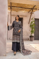 Desire by Johra Unstitched 3 Piece Digital Printed Leather Peach Collection'2022-JH-66