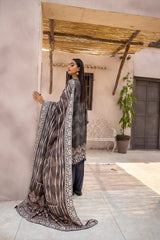 Desire by Johra Unstitched 3 Piece Digital Printed Leather Peach Collection'2022-JH-66