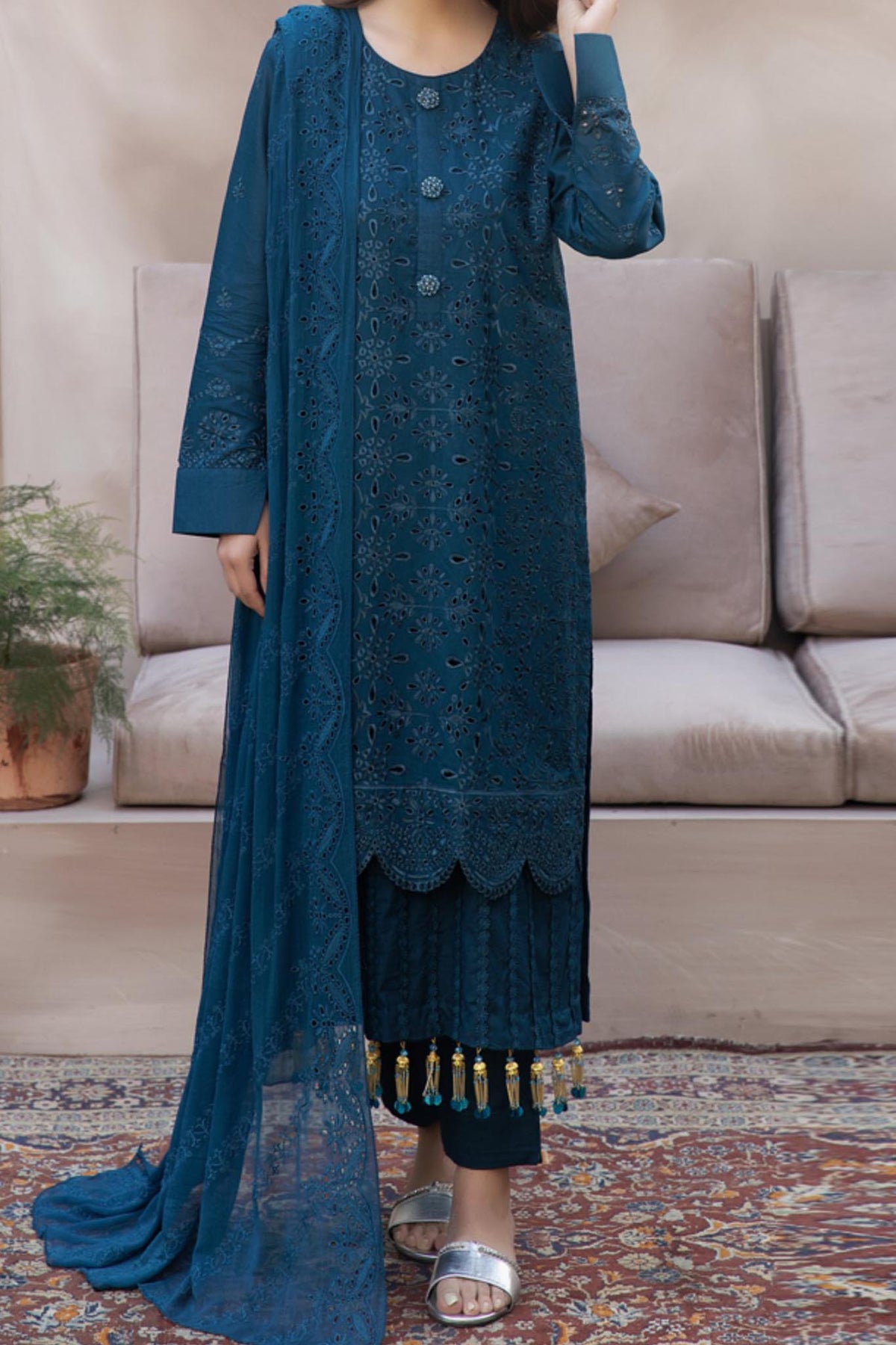 Aniyah by Johra Unsitched 3 Piece Chikankari Lawn Collection'2024-JH-66
