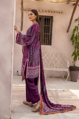 Desire by Johra Unstitched 3 Piece Digital Printed Leather Peach Collection'2022-JH-67