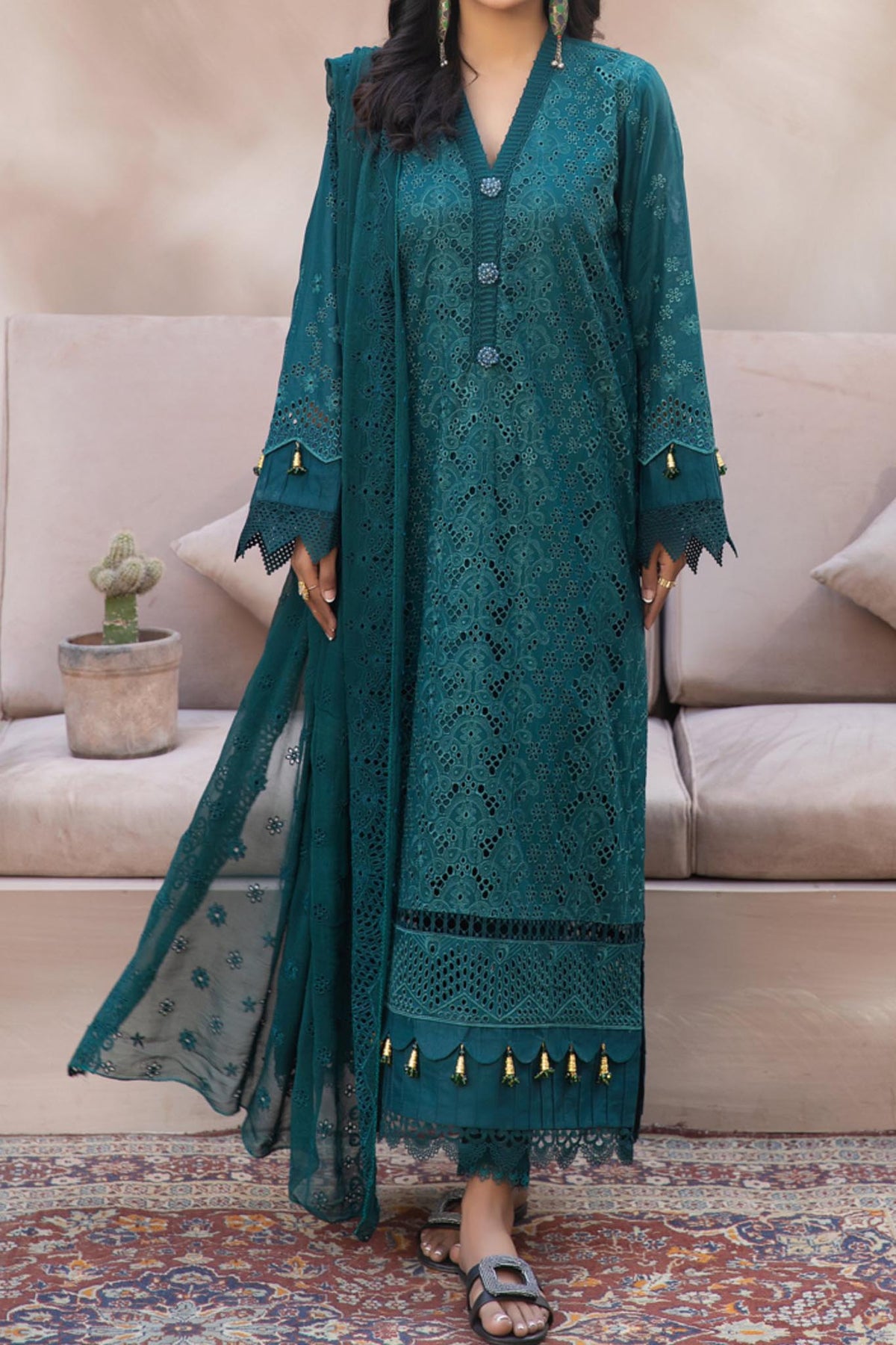 Aniyah by Johra Unsitched 3 Piece Chikankari Lawn Collection'2024-JH-68