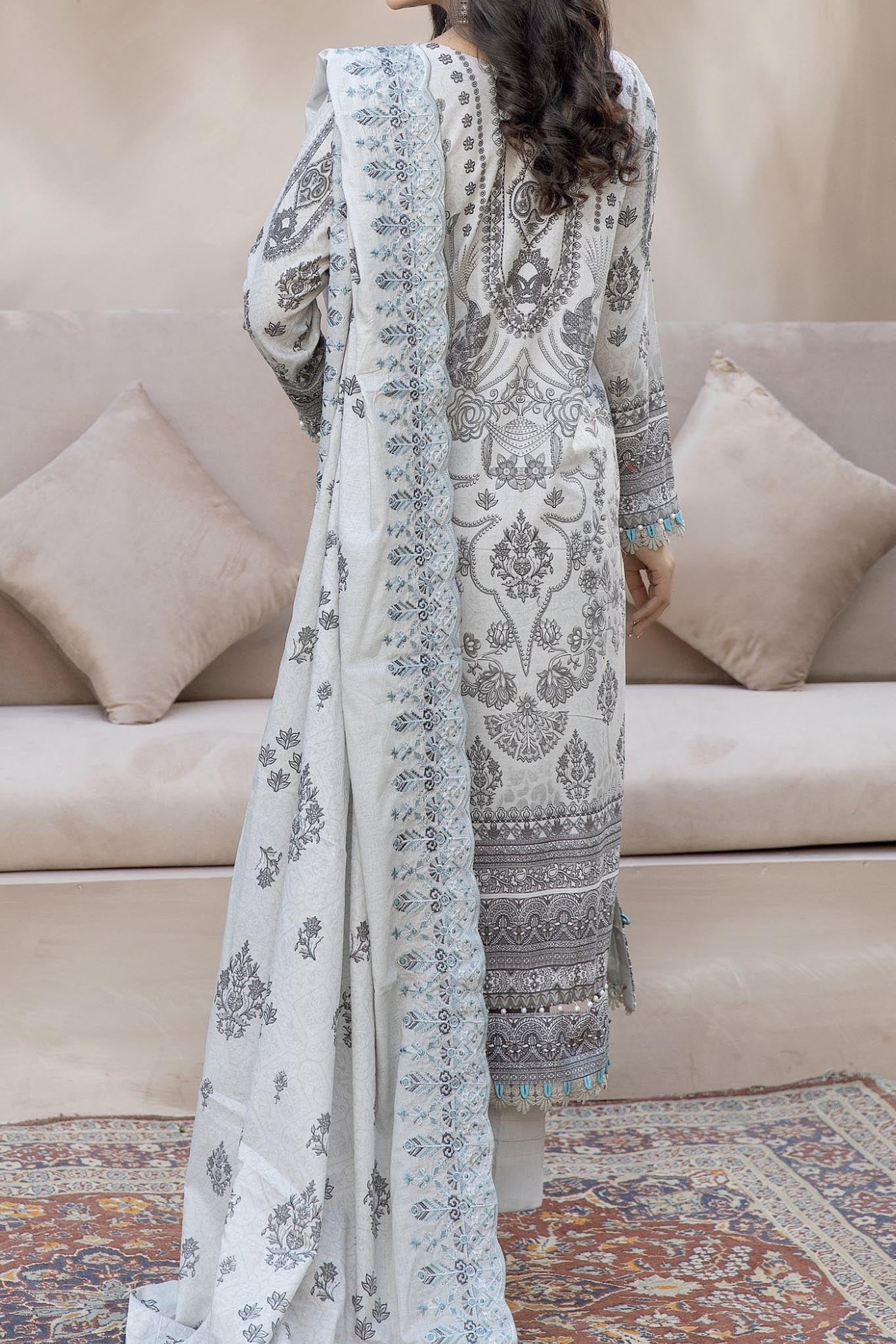 Sila by Johra Unstitched 3 Piece Emb & Printed Lawn Collection'2024-JH-84