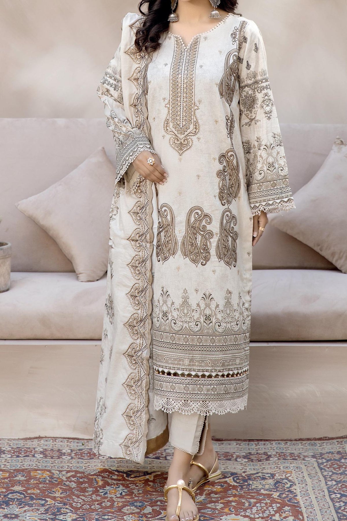 Sila by Johra Unstitched 3 Piece Emb & Printed Lawn Collection'2024-JH-86
