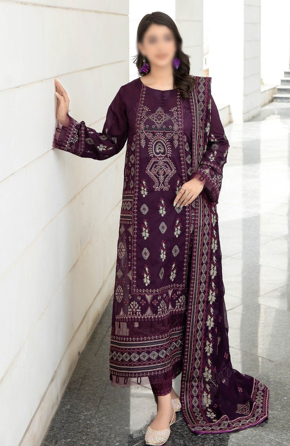 Elysia by Johra Unstitched 3 Piece Emb Lawn Collection'2024-JH-884