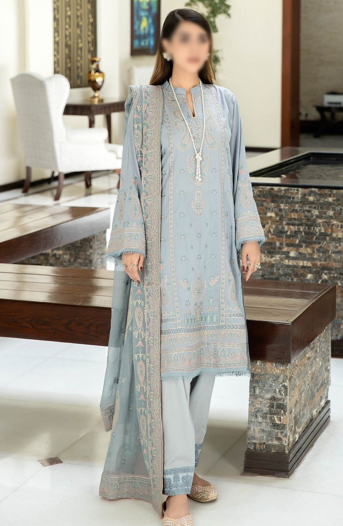 Elysia by Johra Unstitched 3 Piece Emb Lawn Collection'2024-JH-887