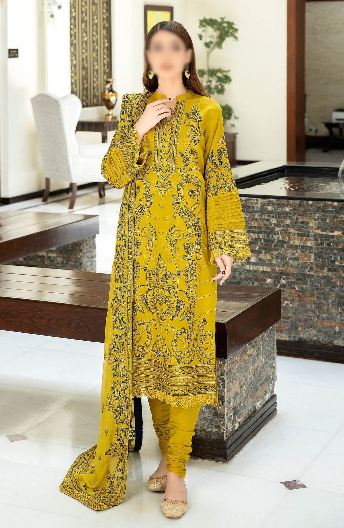 Elysia by Johra Unstitched 3 Piece Emb Lawn Collection'2024-JH-889