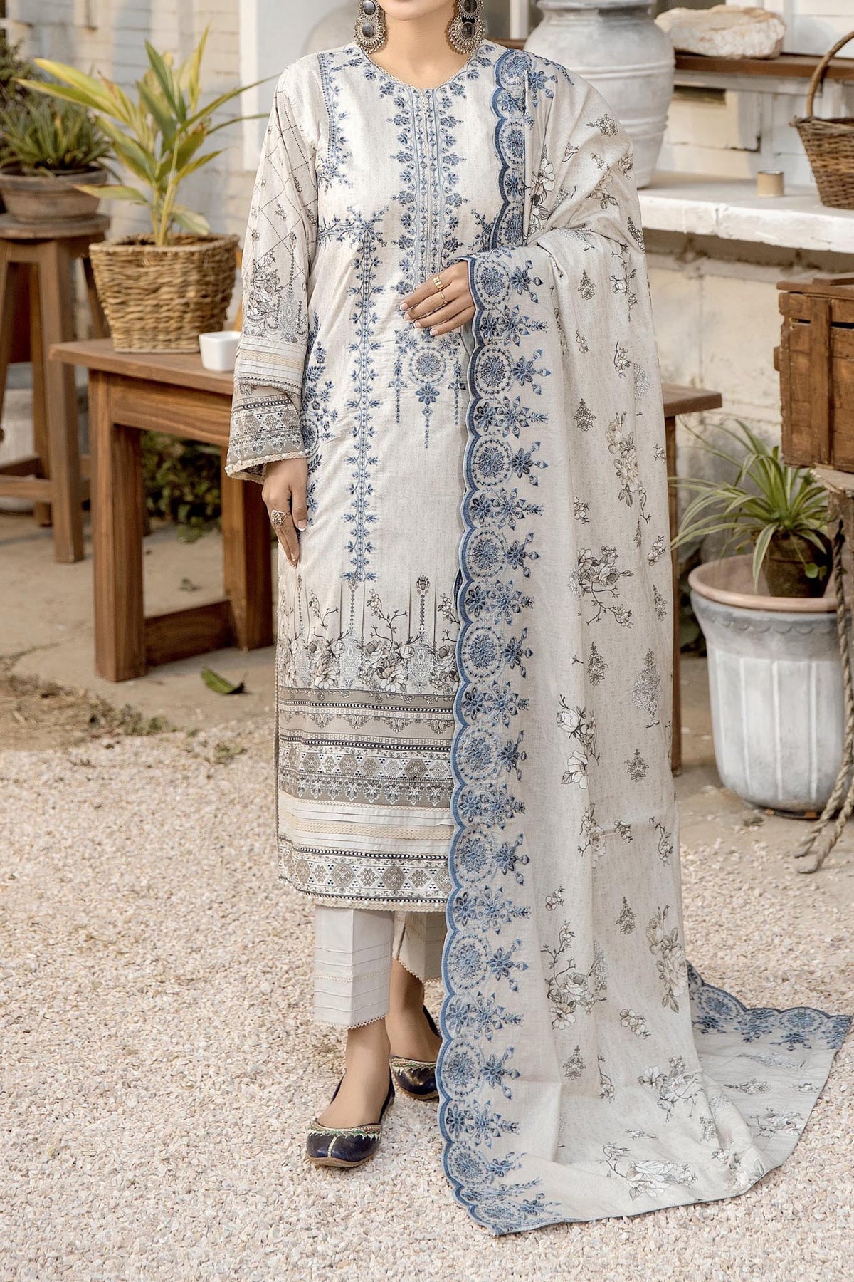 Sila by Johra Unstitched 3 Piece Emb & Printed Lawn Collection'2024-JH-91