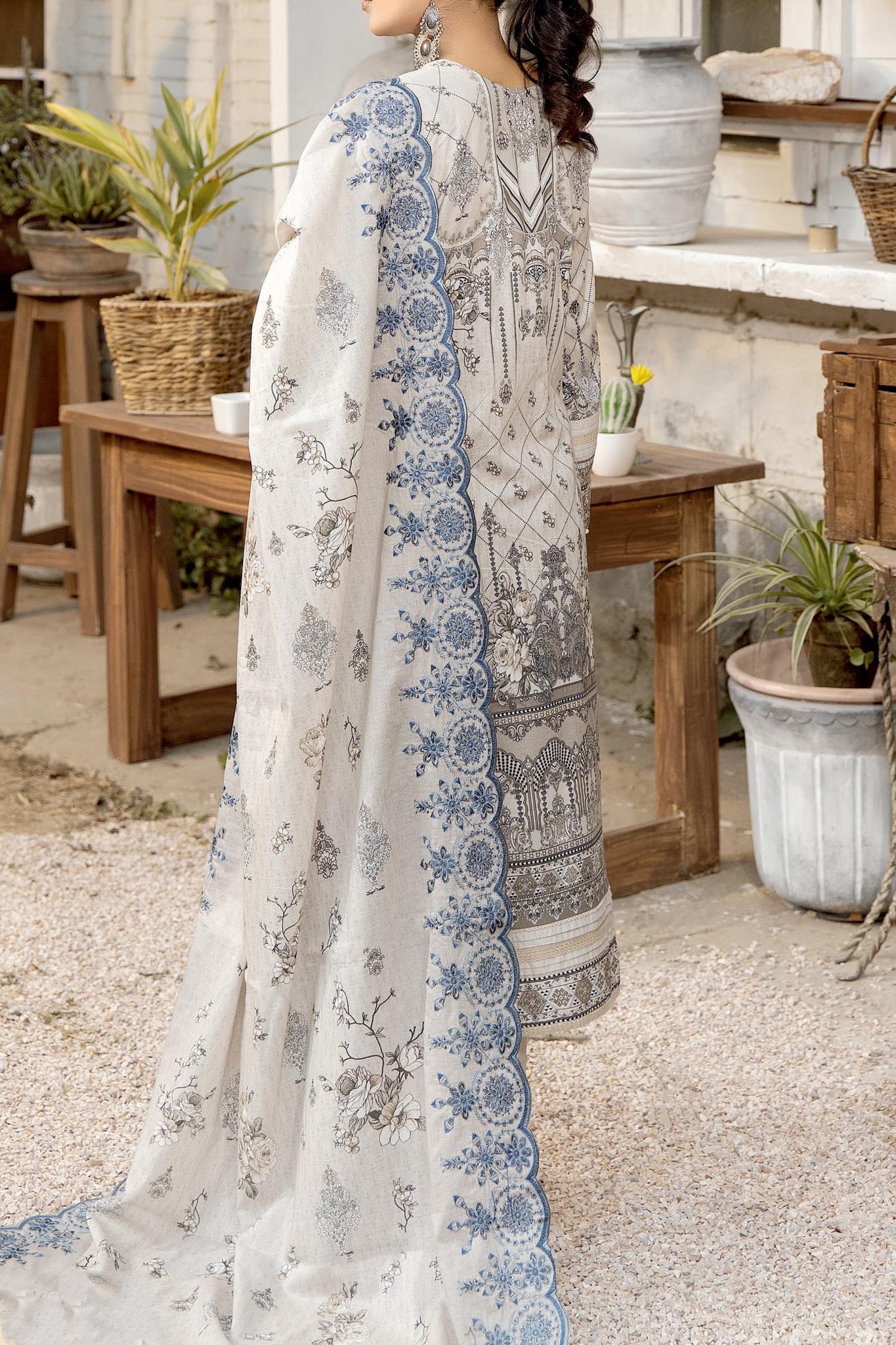Sila by Johra Unstitched 3 Piece Emb & Printed Lawn Collection'2024-JH-91