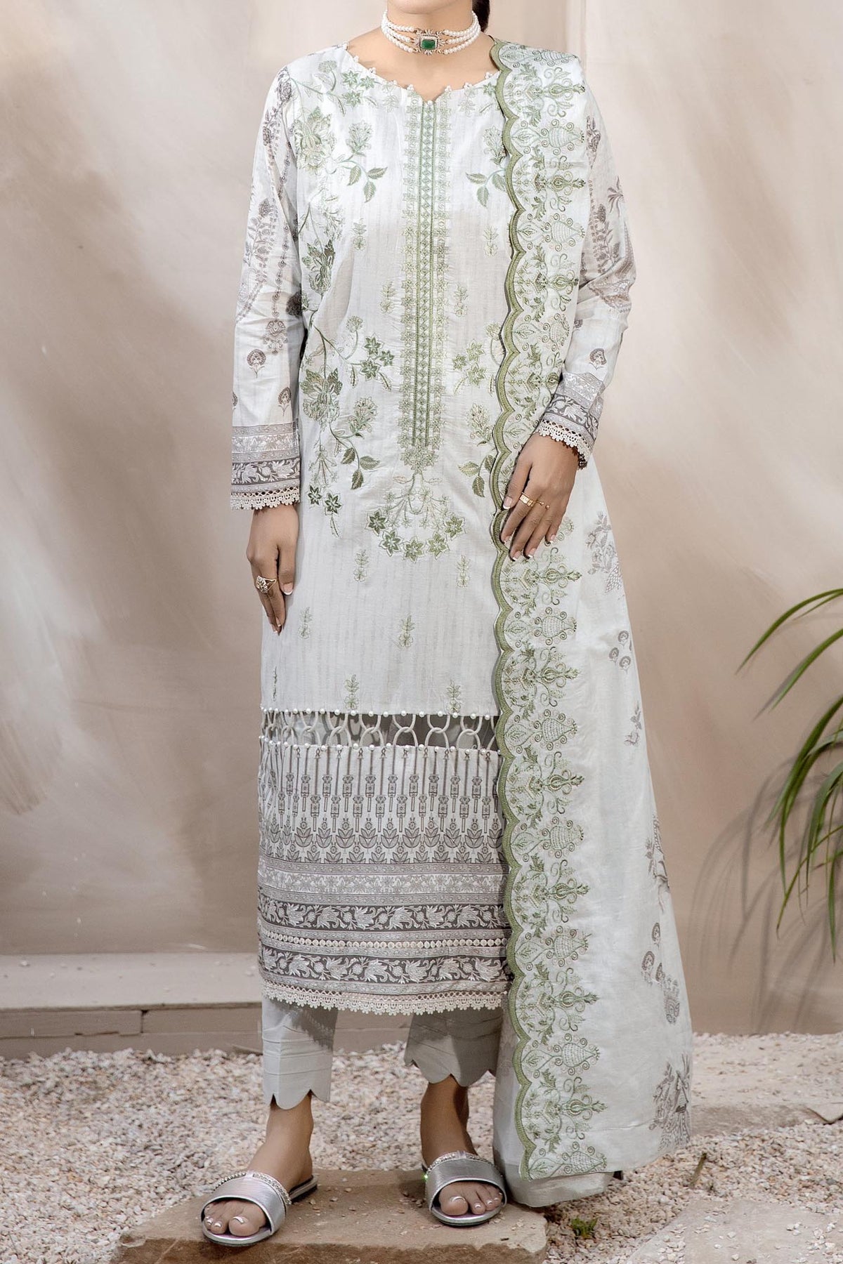 Sila by Johra Unstitched 3 Piece Emb & Printed Lawn Collection'2024-JH-92
