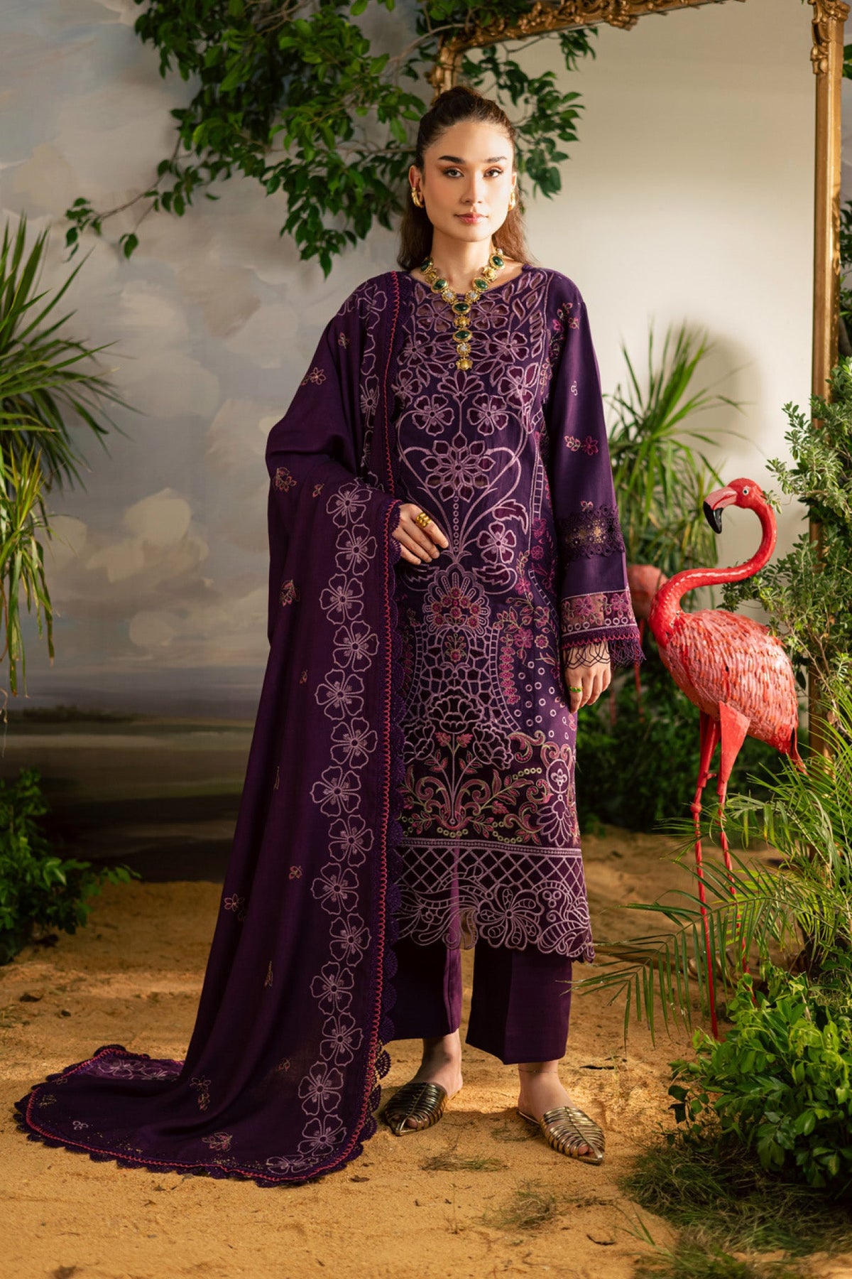 Kaia by Mahnur Unstitched 3 Piece Emb Winter Collection'2025-K-01