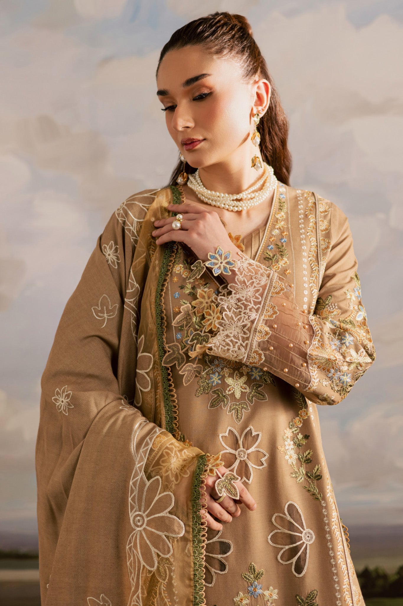 Kaia by Mahnur Unstitched 3 Piece Emb Winter Collection'2025-K-04