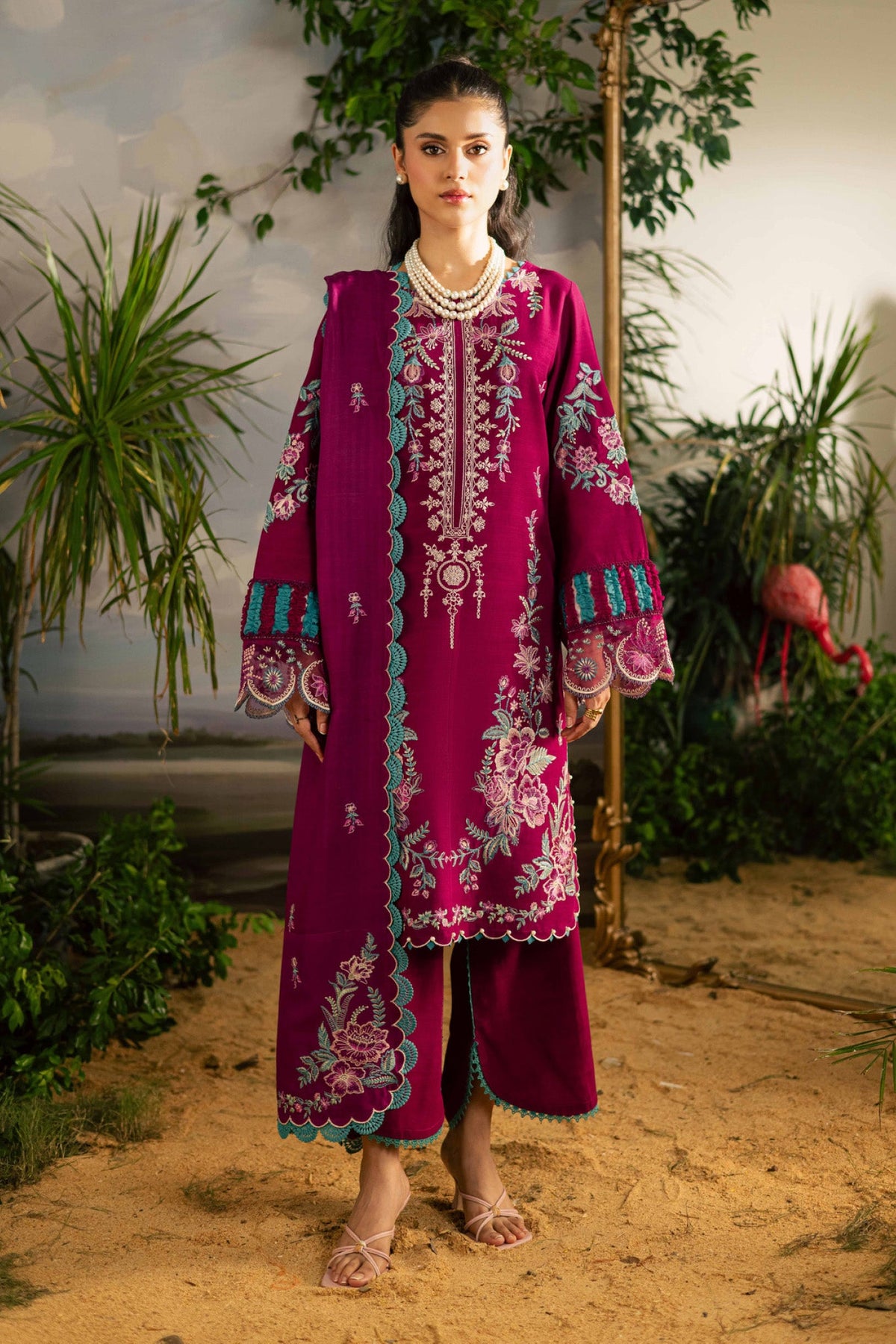 Kaia by Mahnur Unstitched 3 Piece Emb Winter Collection'2025-K-09