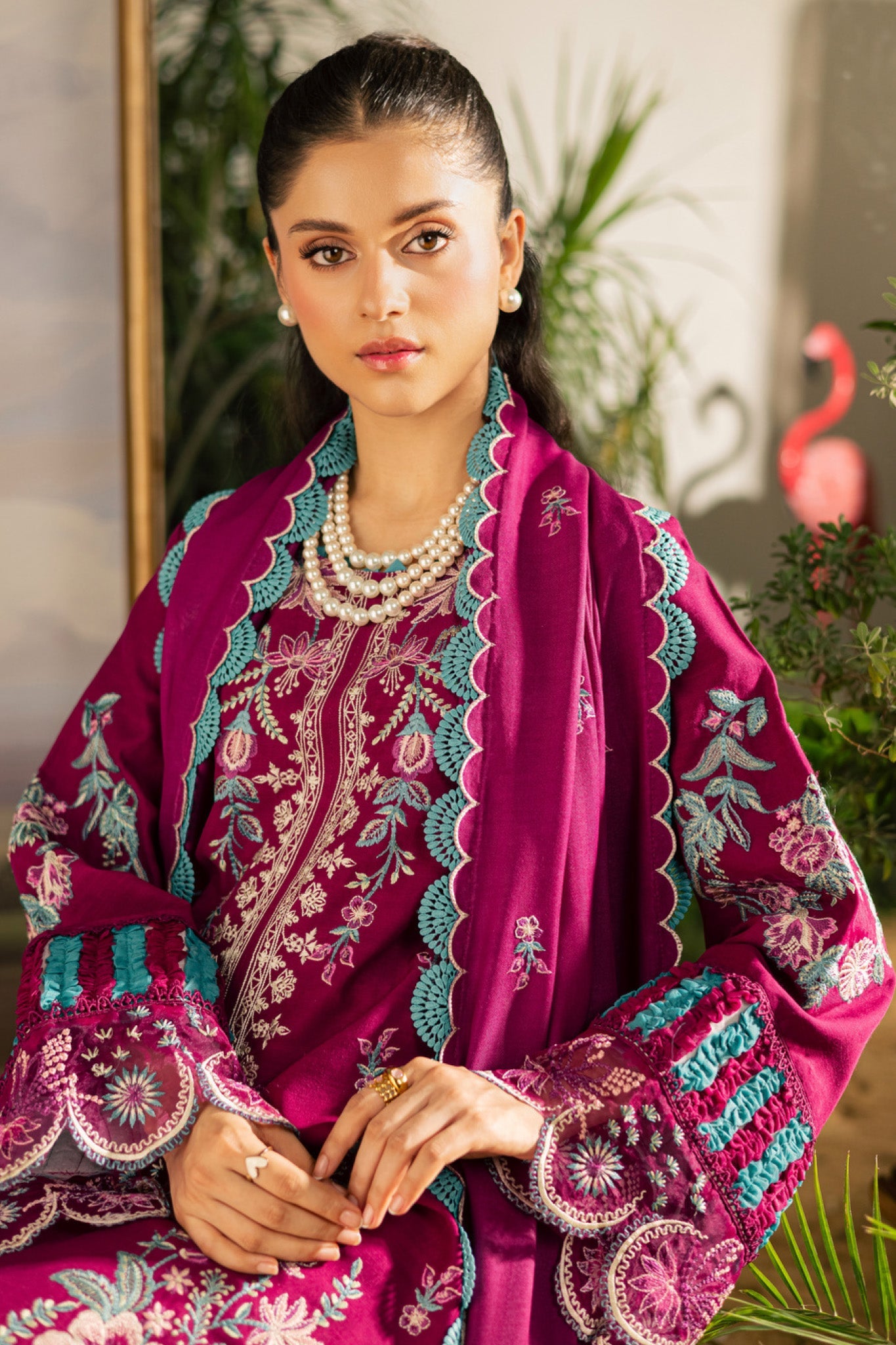 Kaia by Mahnur Unstitched 3 Piece Emb Winter Collection'2025-K-09