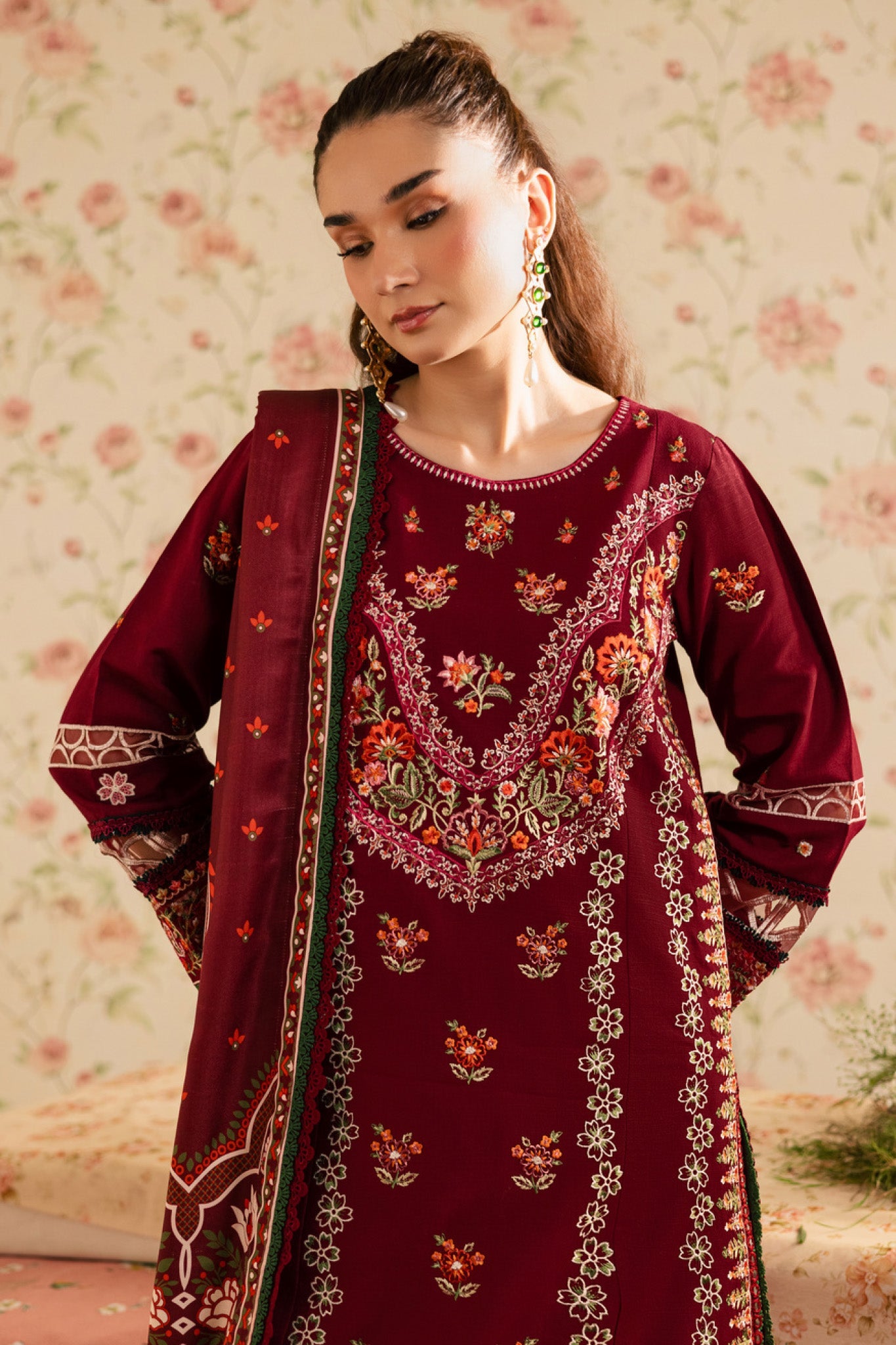 Kaia by Mahnur Unstitched 3 Piece Emb Winter Collection'2025-K-12
