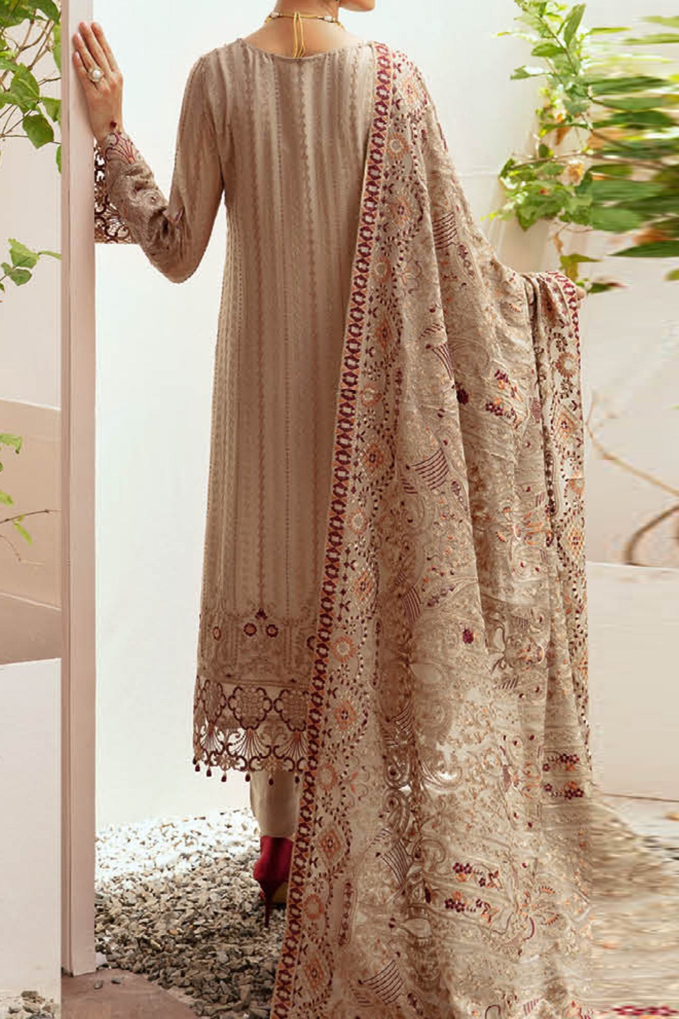 Kashish By Ramsha Unstitched 3 Piece Weightless Chiffon Vol-02 Collection'2024-K-206