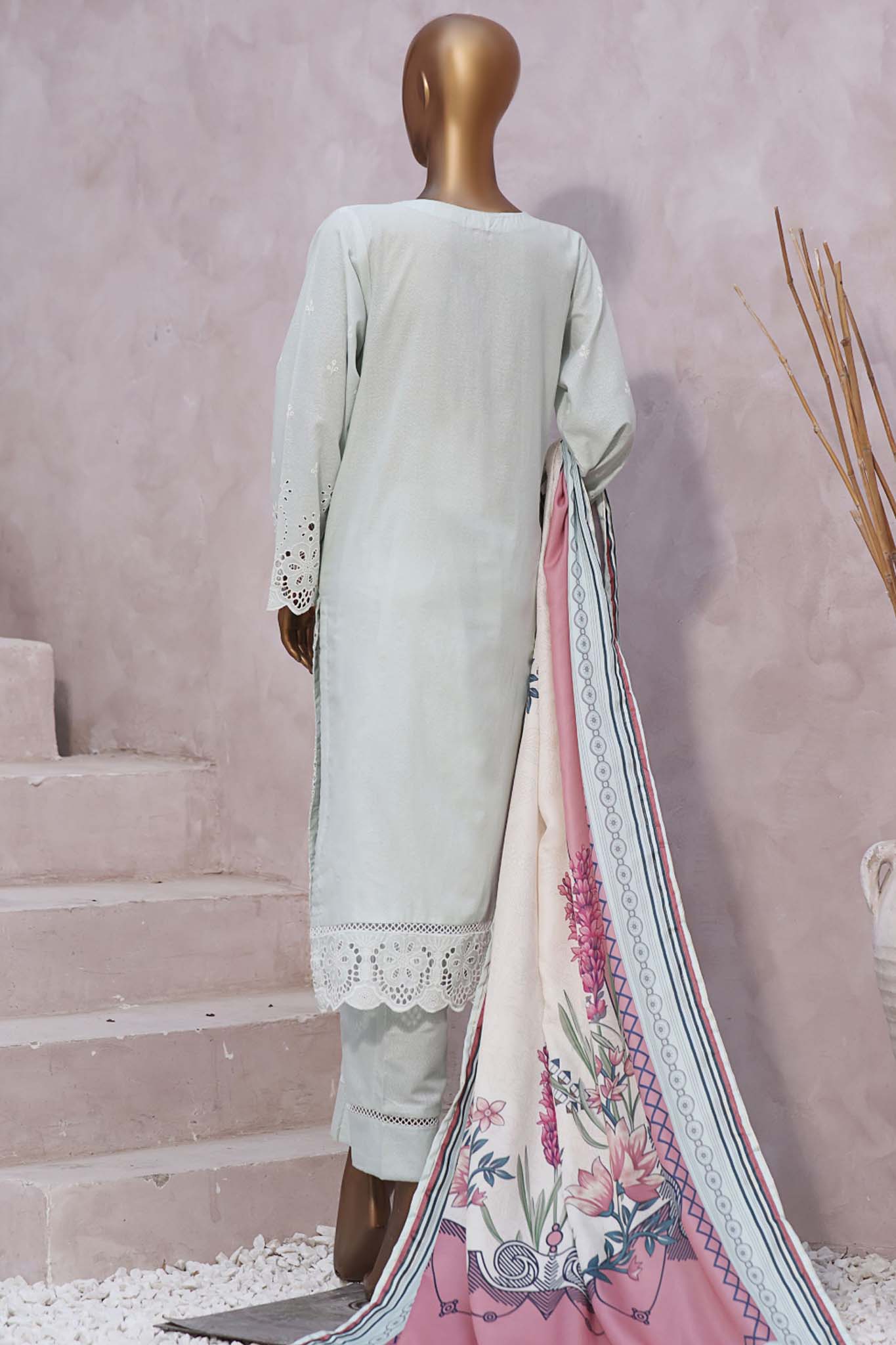 Sada Bahar Stitched 3 Piece Karandi Shawl Collection'2023-KCK-Ice