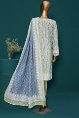 HZ Stitched 3 Piece Emb Chikankari Khaddar Collection'2024-KE-917