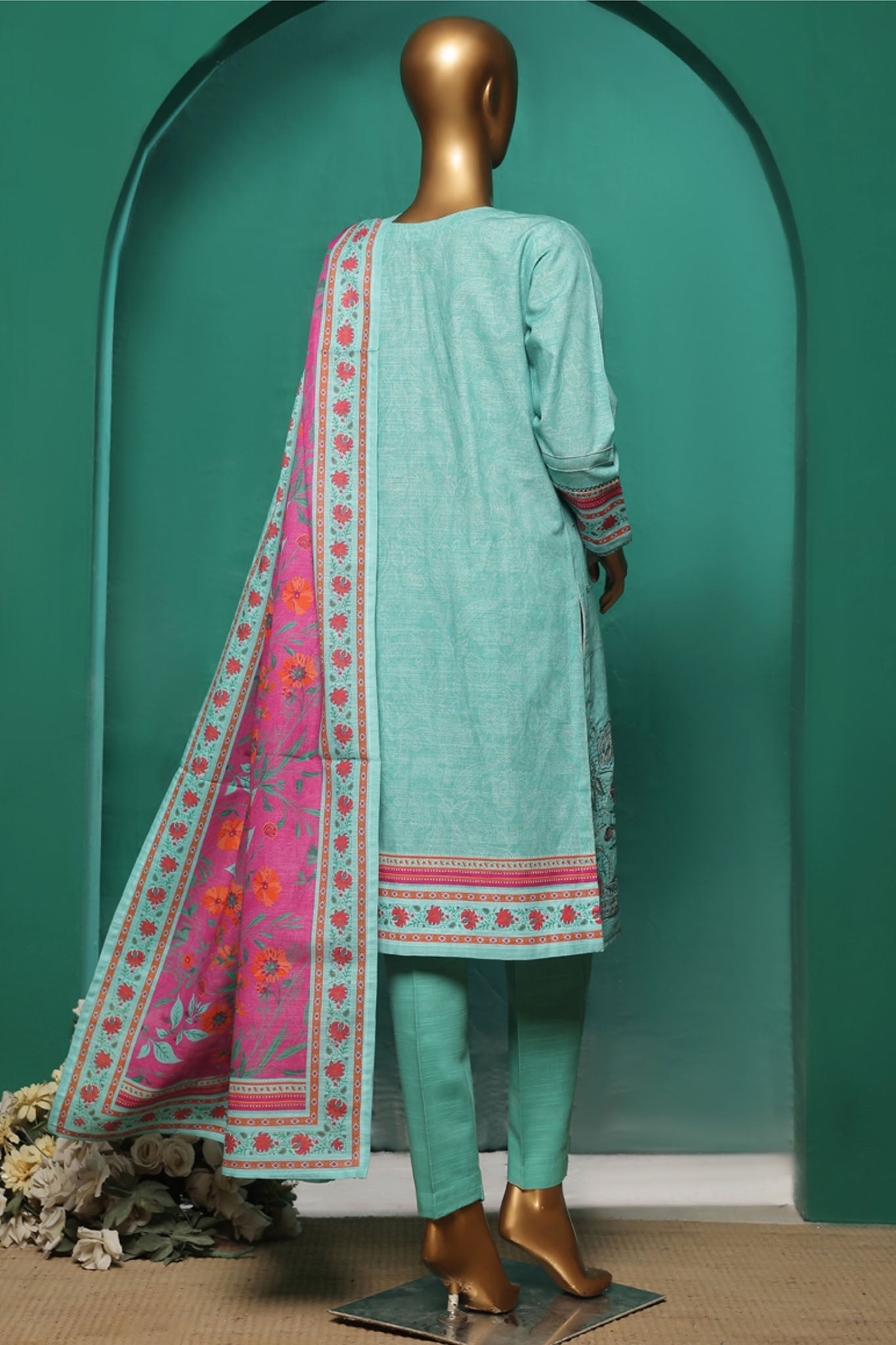 HZ Stitched 3 Piece Emb Khaddar Vol-03 Collection'2024-KE-927