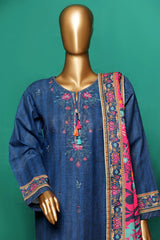 HZ Stitched 3 Piece Emb Khaddar Vol-03 Collection'2024-KE-928