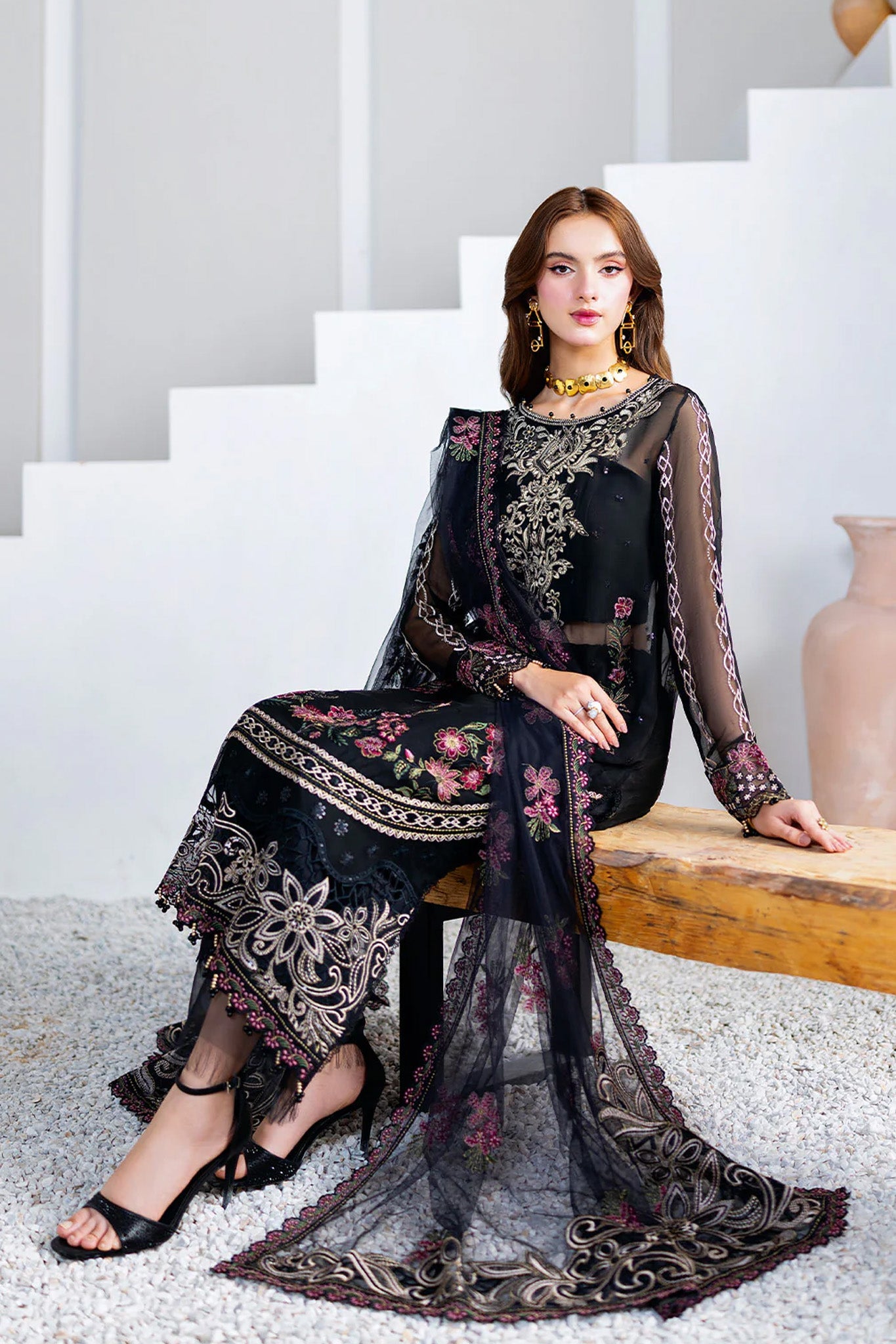 Arzoo by Ramsha Unstitched 3 Piece Chiffon Vol 02 Collection'2025-U-204
