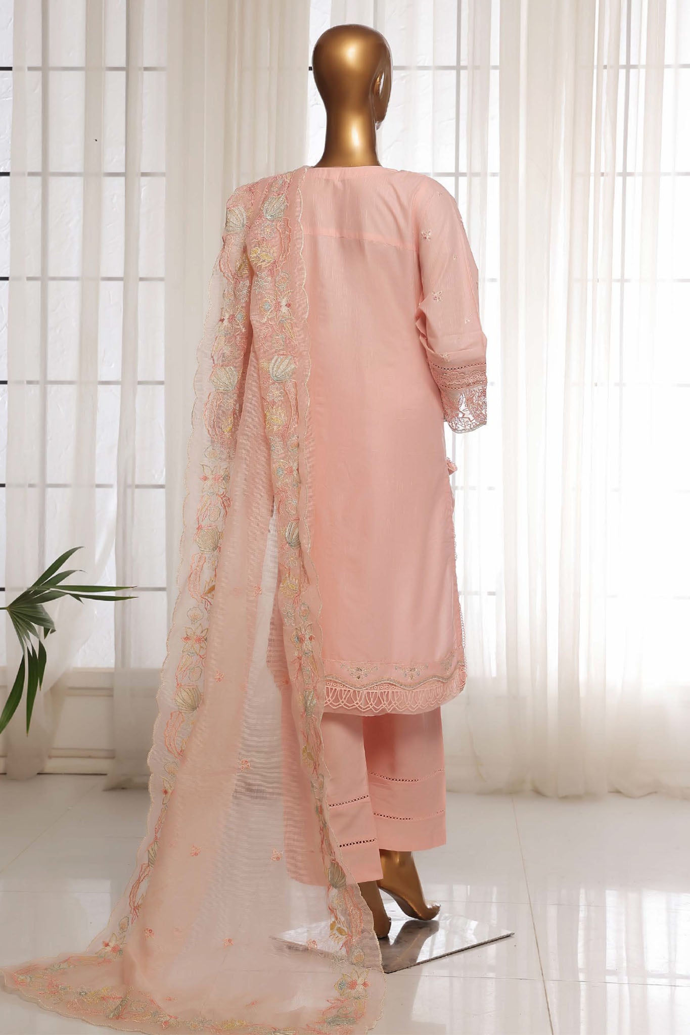 Sada Bahar Stitched 3 Piece Luxury Emb Spring Vol-03 Collection-LEL3-MK-38-Pink