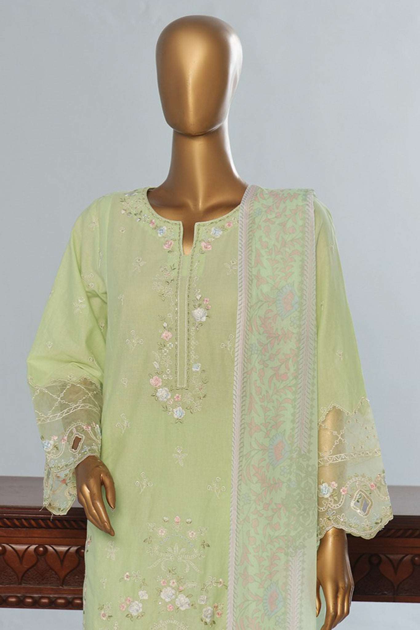 Bin Saeed Stitched 3 Piece Luxury Emb Cotton Vol-04 Collection'2024-LF-1153-Pista