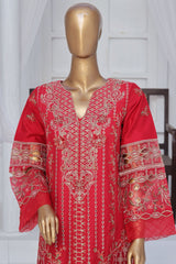Bin Saeed Stitched 3 Piece Exclusive Luxury Cotton Vol-06 Collection'2024-LF-1267-Red