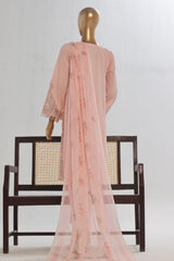 Bin Saeed Stitched 3 Piece Luxury Plain Cotton Vol-02 Collection-LF-1605-Pink
