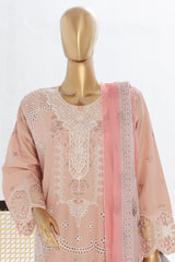 Bin Saeed Stitched 3 Piece Luxury Plain Cotton Vol-02 Collection-LF-1608-Pink