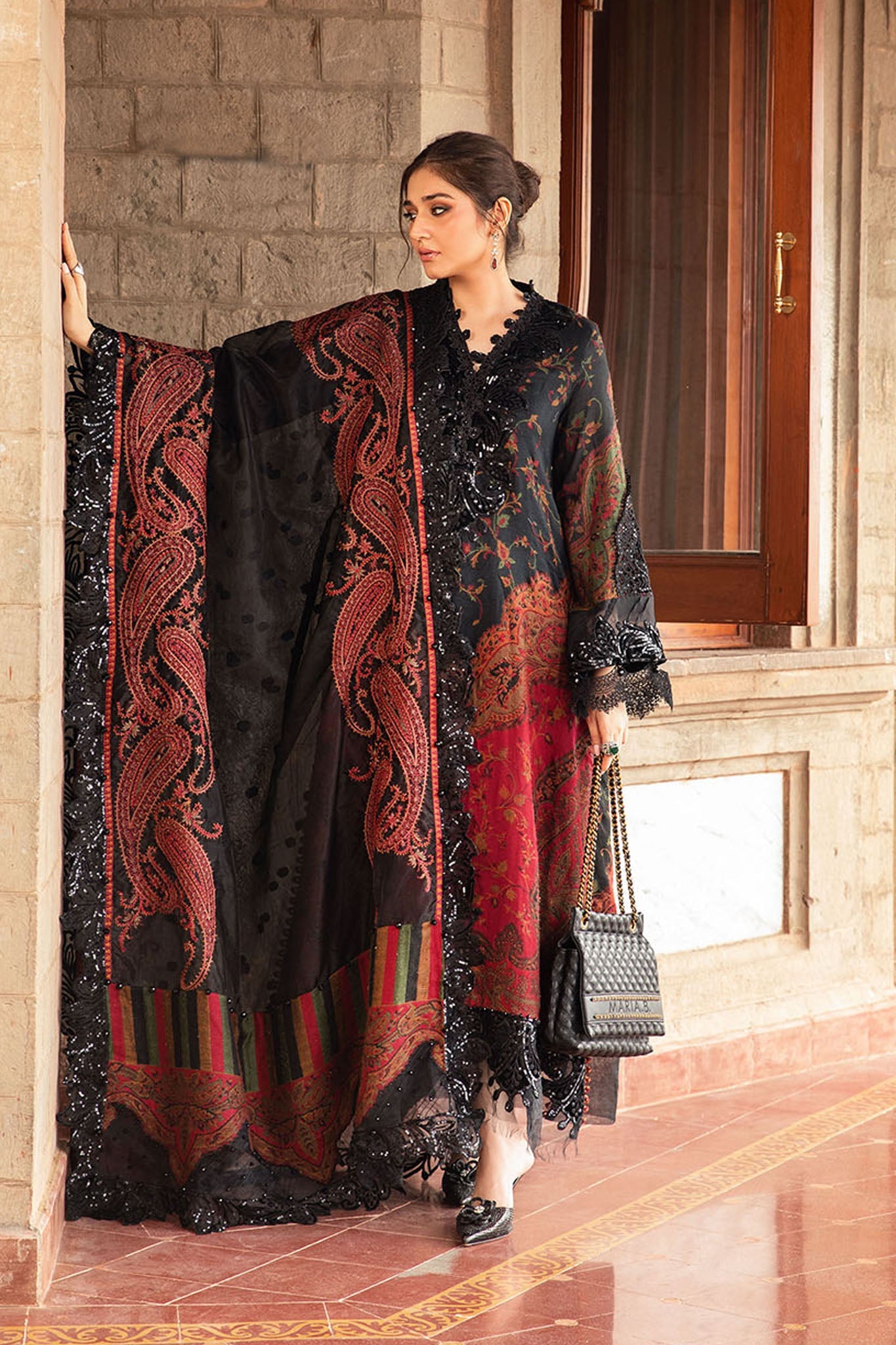 Maria B Unstitched 3 Piece Winter Luxe Collection'2024-LN-1204