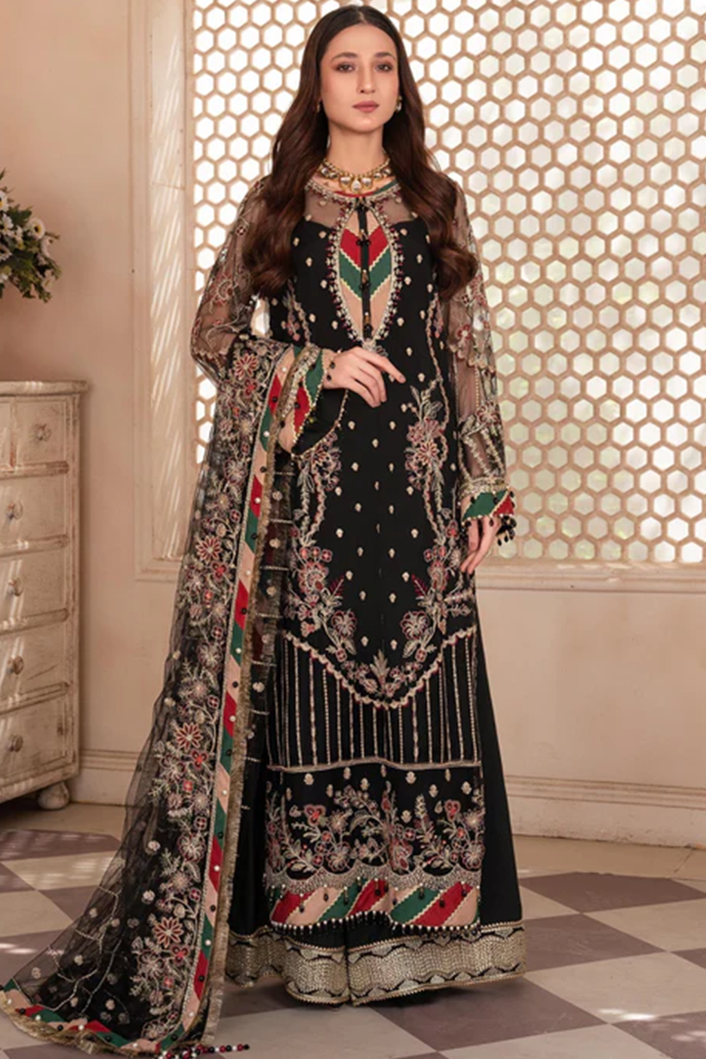 Meeral Stitched 3 Piece Luxury Formals Pret Collection'2025-MSA-23-D162 Rangoon - Meeral Luxe