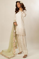 Lux Edit By Zaaviay Stitched Lime Sorbet (Three Piece)
