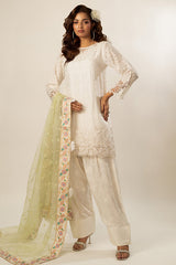 Lux Edit By Zaaviay Stitched Lime Sorbet (Three Piece)
