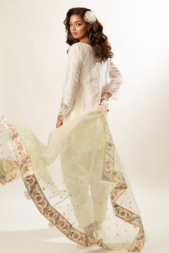 Lux Edit By Zaaviay Stitched Lime Sorbet (Three Piece)