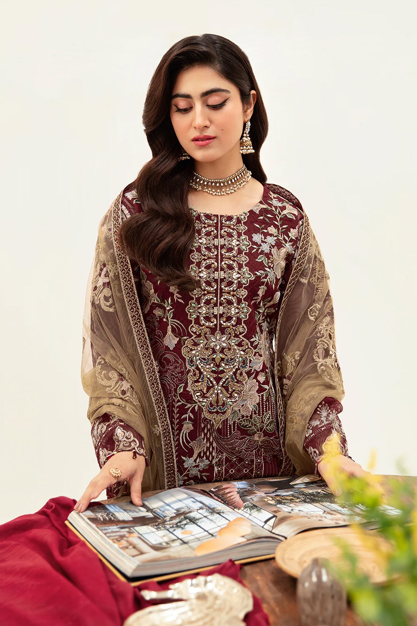 Minhal by Ramsha Unstitched 3 Piece Formals Vol-10 Collection'2025-M-1003
