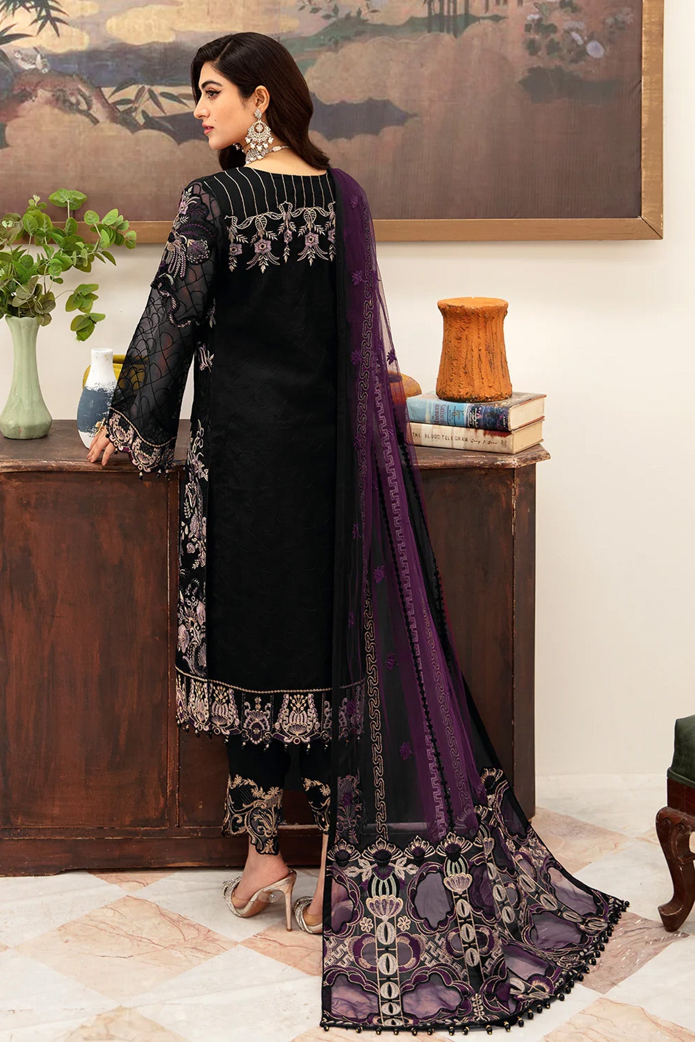 Minhal by Ramsha Unstitched 3 Piece Formals Vol-10 Collection'2025-M-1006