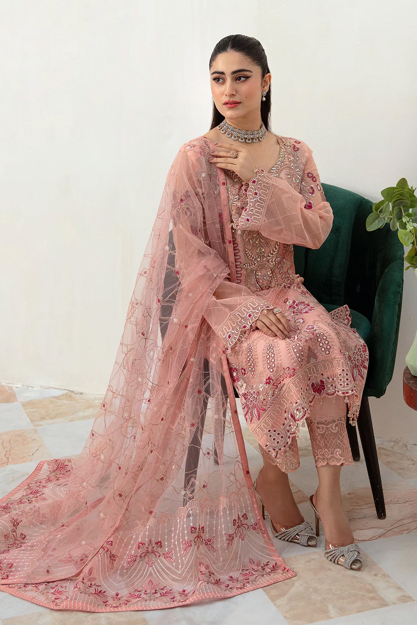 Minhal by Ramsha Unstitched 3 Piece Formals Vol-10 Collection'2025-M-1007