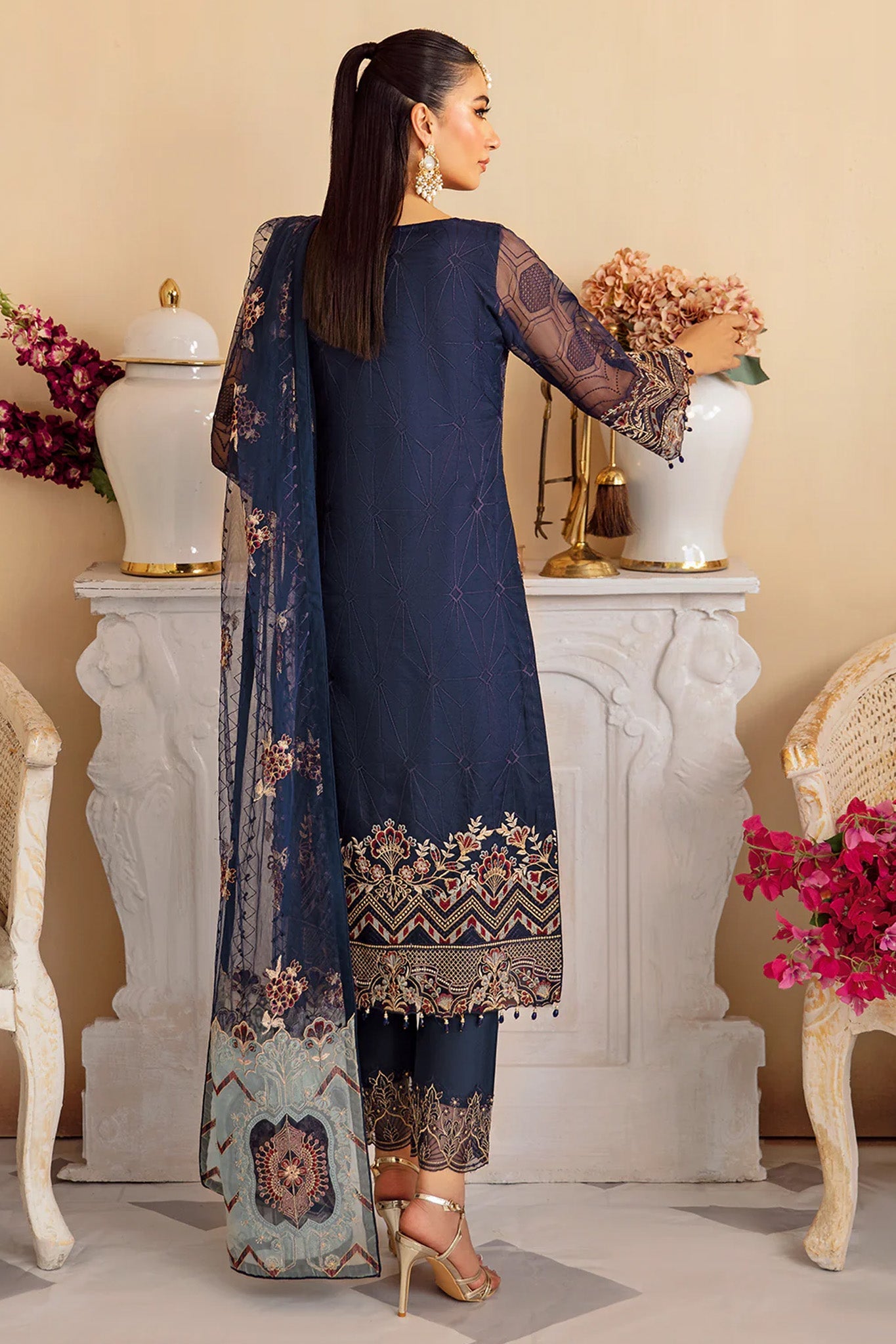 Minhal by Ramsha Unstitched 3 Piece Formals Vol-12 Collection'2025-M-1209