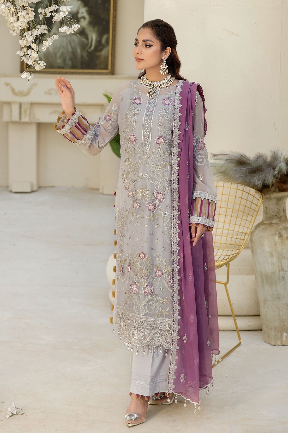 Naqsh Majestic by Imrozia Unstitched 3 Piece Formals Collection'2023-M-57-Ivy