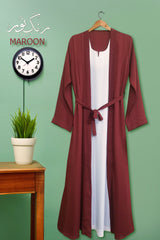 Bustangi Maroon Abaya