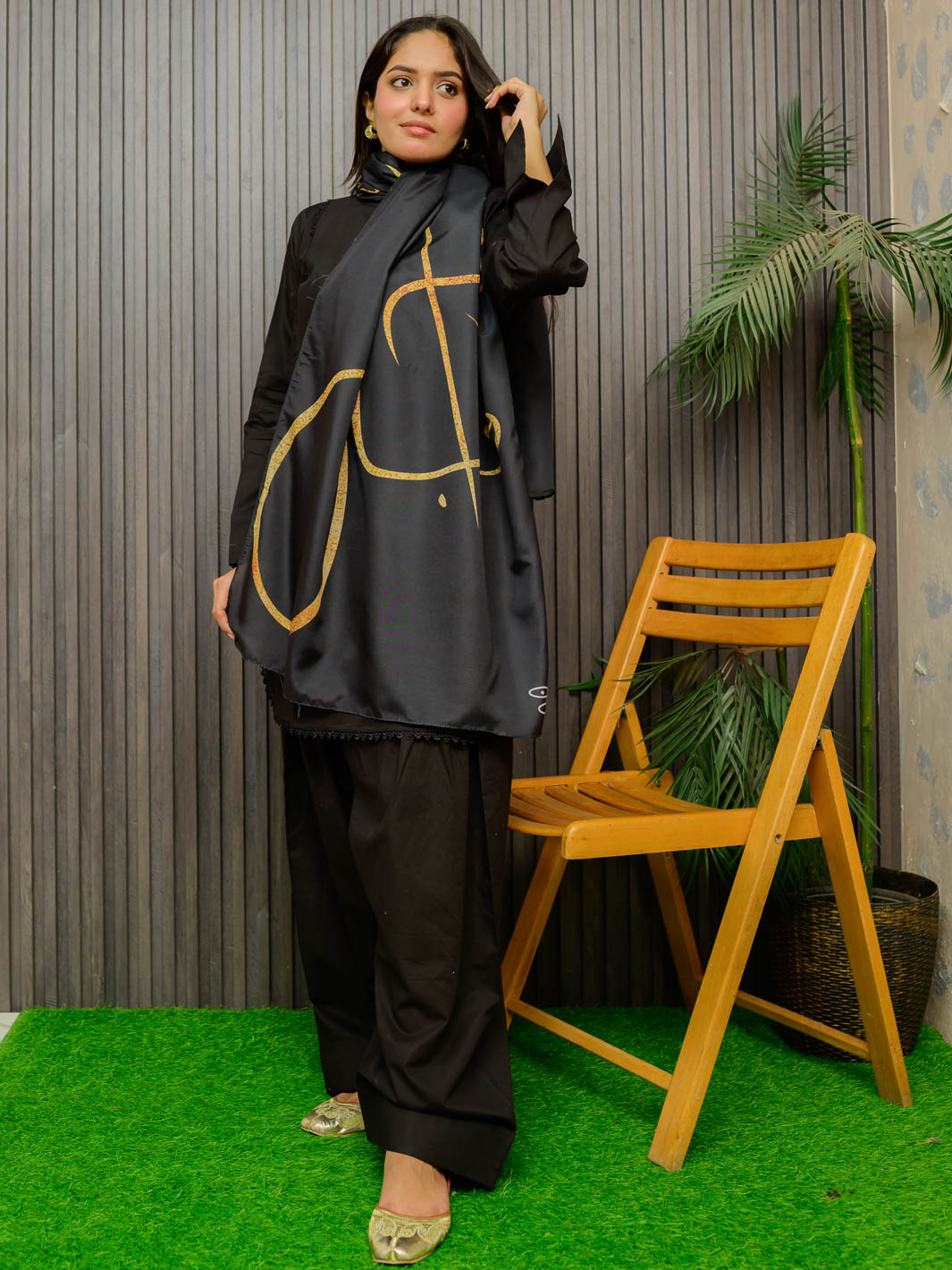 Tng By Md Stole Collection-Alfaz E Iqbal Stole | Black