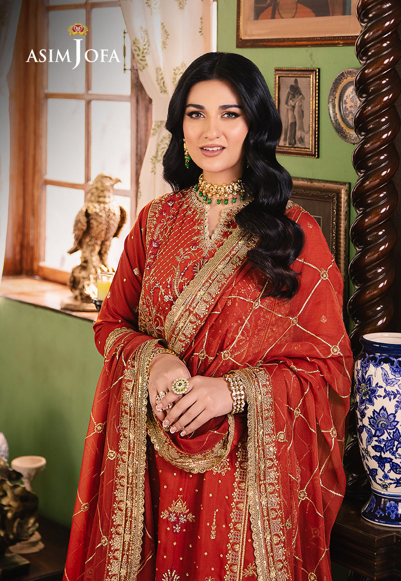 Asim Jofa Afsanay - Luxury Pret Ajlp-04 Embroidered Twisted Lawn 3Pcs