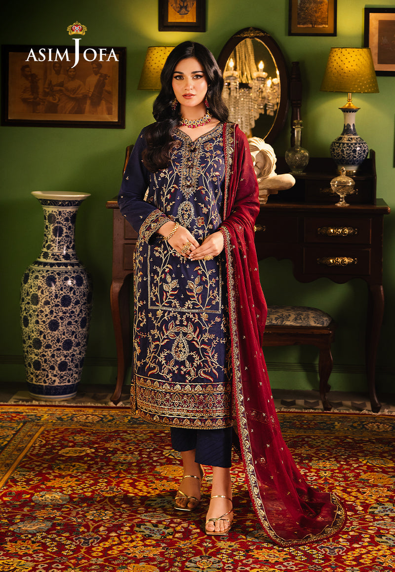 Asim Jofa Afsanay - Luxury Pret Ajlp-02 Embroidered Twisted Lawn 3Pcs