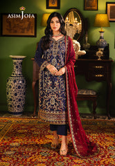 Asim Jofa Afsanay - Luxury Pret Ajlp-02 Embroidered Twisted Lawn 3Pcs