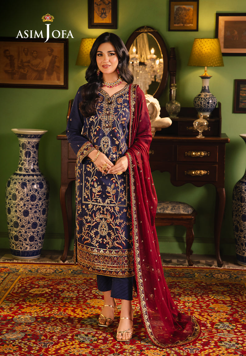 Asim Jofa Afsanay - Luxury Pret Ajlp-02 Embroidered Twisted Lawn 3Pcs