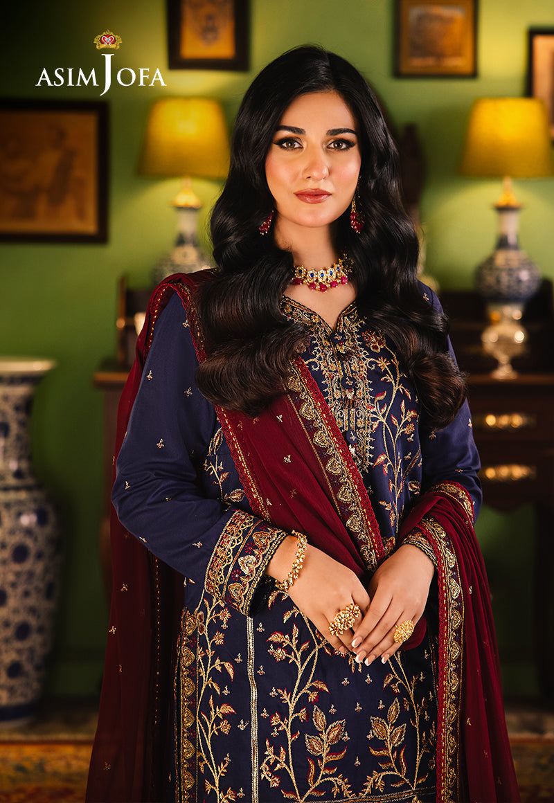 Asim Jofa Afsanay - Luxury Pret Ajlp-02 Embroidered Twisted Lawn 3Pcs