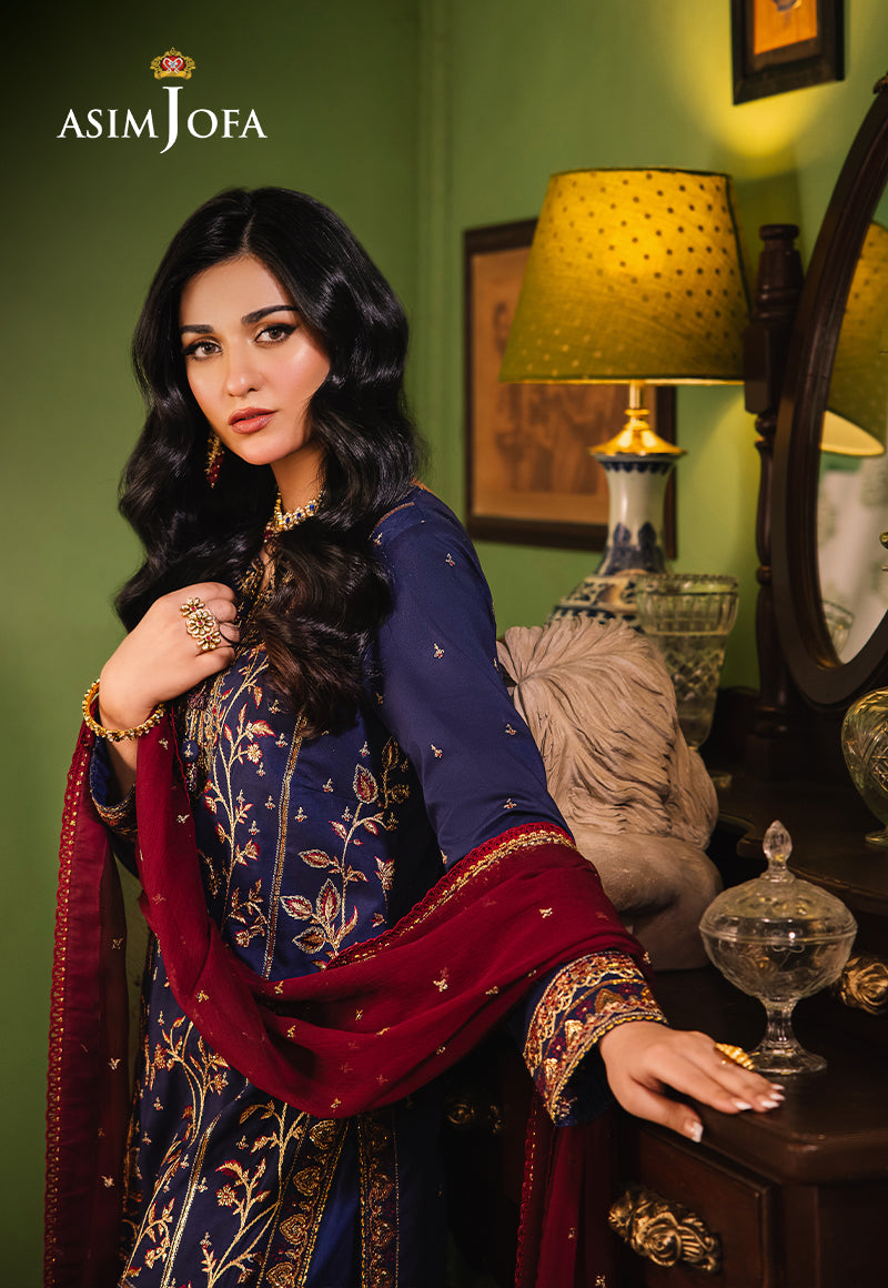 Asim Jofa Afsanay - Luxury Pret Ajlp-02 Embroidered Twisted Lawn 3Pcs